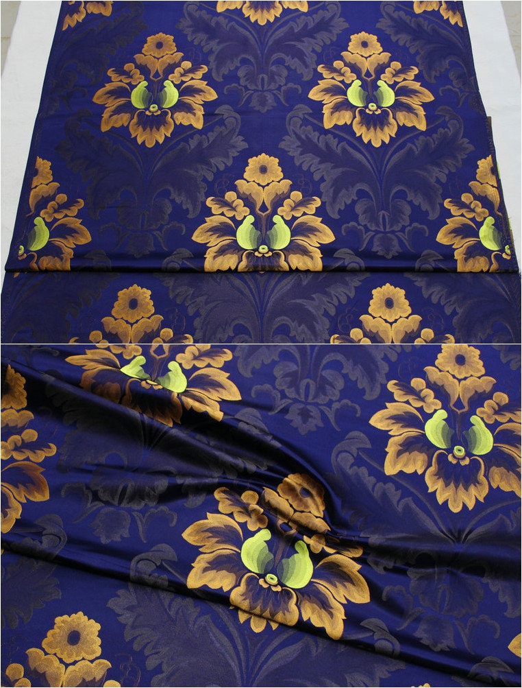 Silk Brocade Fabric: 29.5"W European Palace Pattern, Upholstery & Costume