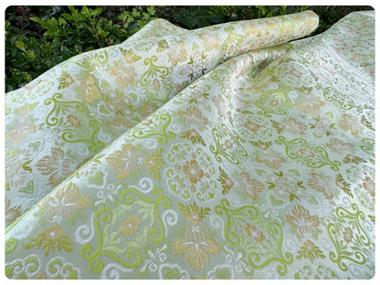 Dunhuang Baoxiang Brocade Fabric: 55"W Floral Upholstery, Costume, & Decor
