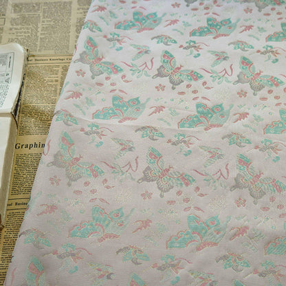 Butterfly Brocade Satin Fabric: 60" Wide Chinese Style Sewing Material