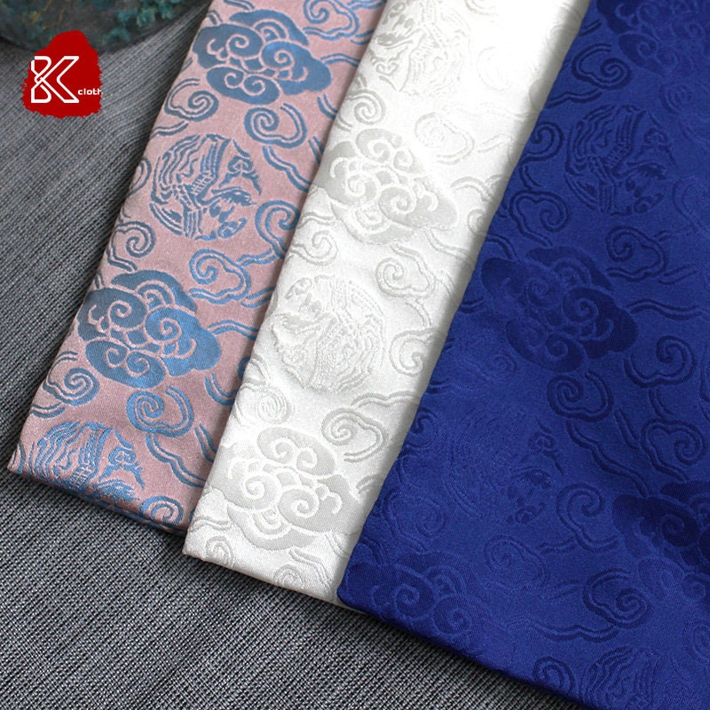 Cloud Brocade Fabric: Silk Rayon Jacquard, Costume Dress Material