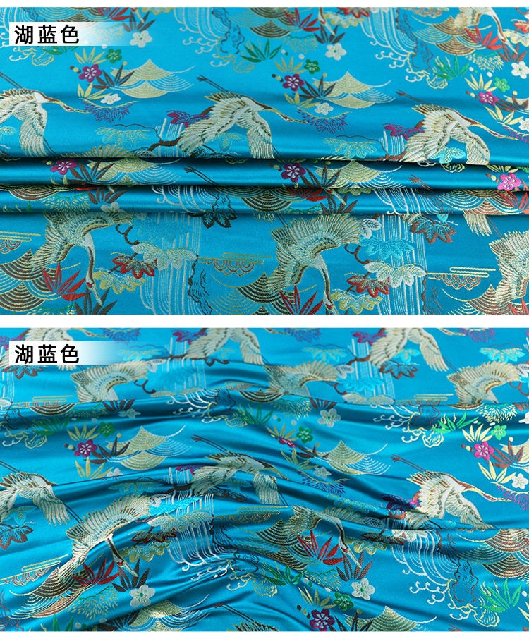Jacquard Silk Brocade Fabric: Chinese Mongolian Gown, Tibetan Robe Decoration