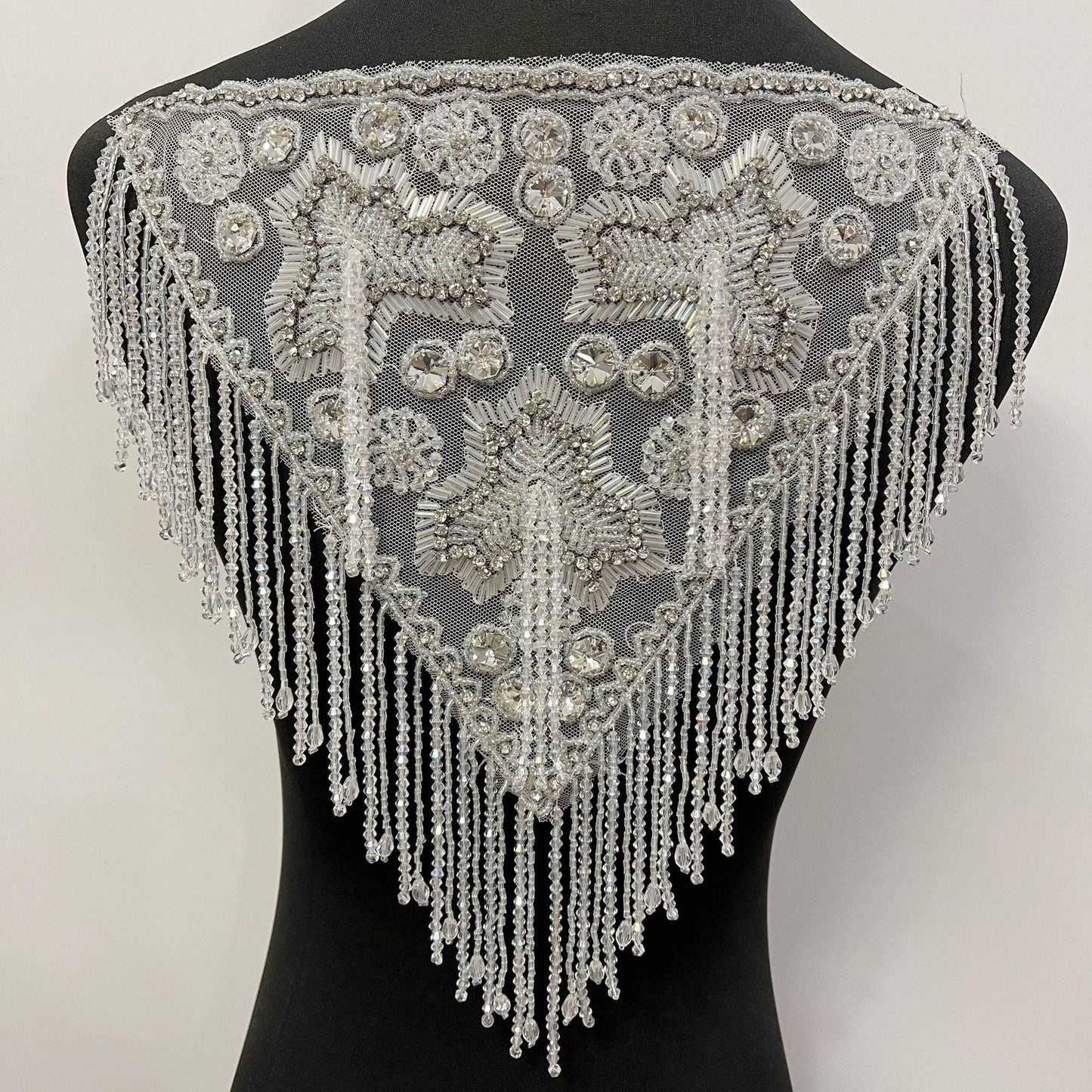 Embroidered Sequin Lace Trim: Light Ivory Bridal Wedding Veil, DIY Accessories