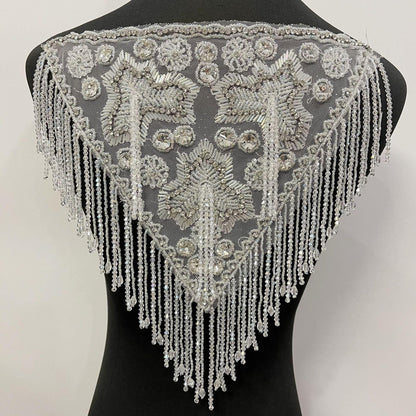 Embroidered Sequin Lace Trim: Light Ivory Bridal Wedding Veil, DIY Accessories