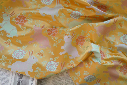 Rabbit Brocade Fabric: 59"W Chinese Cheongsam, Tibetan Robe Sewing