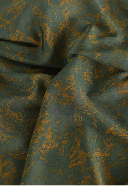 Tissu satin de coton bleu pierre : largeur 140 cm, pour rideaux et ameublement