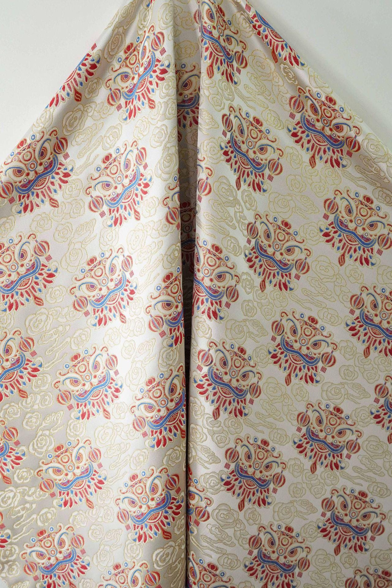 Song Brocade Fabric: Baoxiang Gold Thread Jacquard - Emperor Robe Style