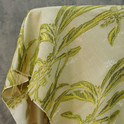 Vintage Lily of the Valley Jacquard Fabric: 59" Wide, Upholstery & Costume