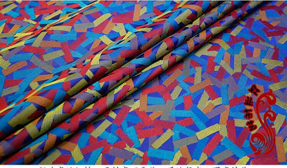 Tissu brocart jacquard Confetti : Tissu coloré pour kimono Cheongsam Qipao (35" de large)