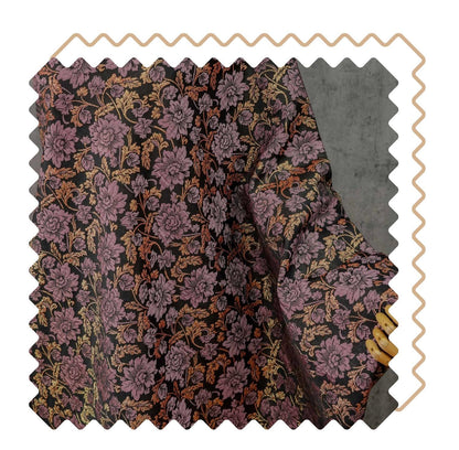 Baroque Floral Jacquard Fabric | Embossed Gold Brocade Upholstery
