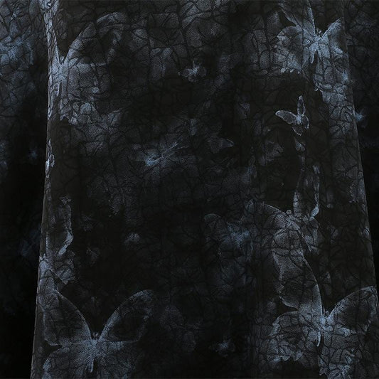 Tissu satiné de soie Butterfly Tea : 59 po de large, imprimé numérique, pour rideaux
