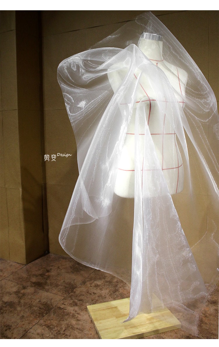 Stiffened Nylon Fabric: See-Through Modeling Material, 53" Wide