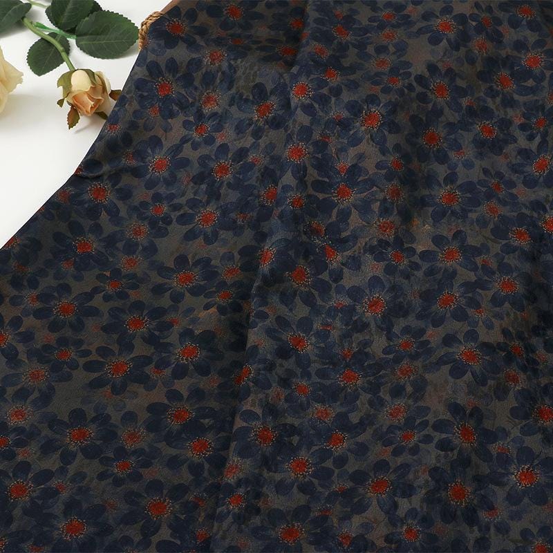 Plum Blossom Tea Silk Satin Fabric - 59"W Upholstery, Costume & Decor