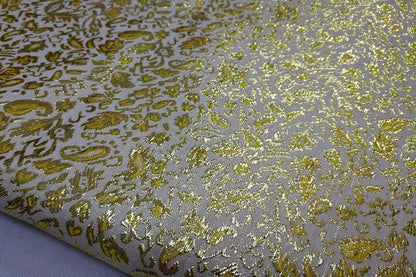 Metallic Paisley Brocade Fabric: Chinese Jacquard, 29.5" Wide