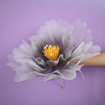 Gradient Peony Wedding Decor: Floral Centerpiece, Photo Booth Backdrop