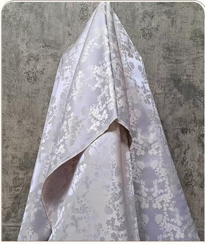 Lilac Floral Brocade Fabric ��� Vintage Jacqua" Wide