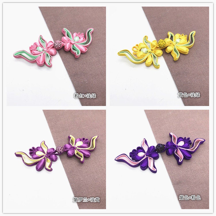 Handmade Satin Chinese Knot Buttons: Cheongsam Frog Closures
