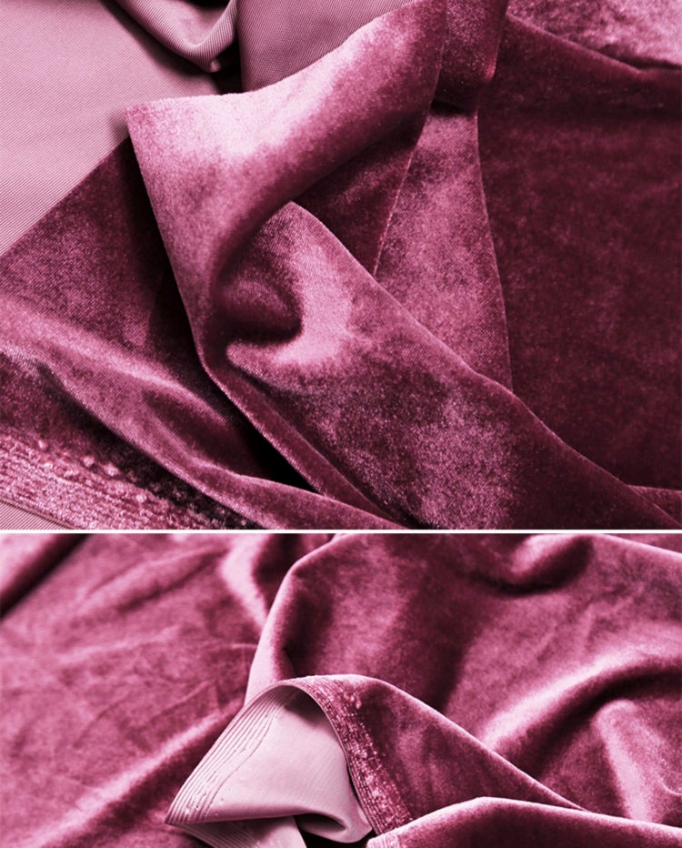 Velours extensible : 155 cm de large, pour la confection et l'ameublement - Vendu au mètre