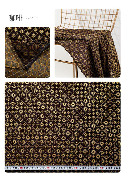 Tissu brocart de soie jacquard : tissu en rayonne de style chinois, largeur 150 cm