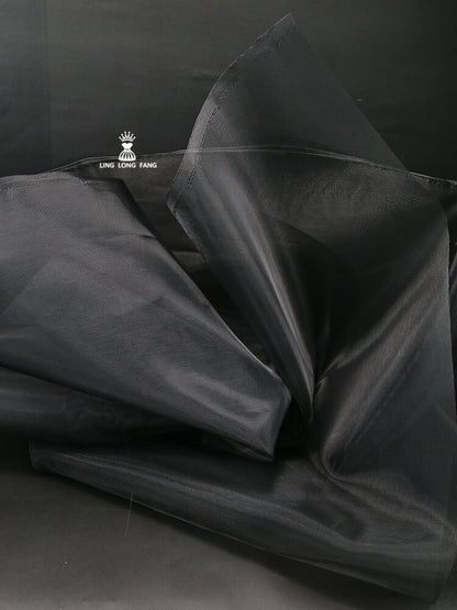 Tissu organza rigide noir et blanc - 137 cm de large - Matériel de création DIY