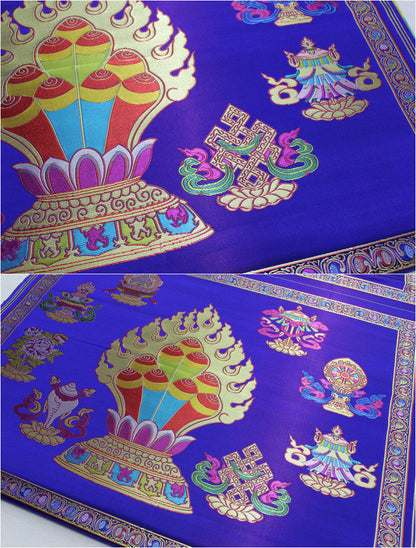 Royal Blue Tibetan Fabric: Silk Rayon Blend (29x21")