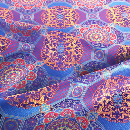 Auspicious Baoxiang Flower Brocade Fabric - Tibetan Robes & Shrines (59"W)