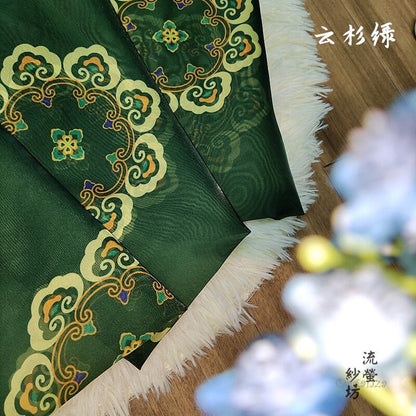Printed Organza Han Fu Fabric: 59"W Designer Sheer Polyester