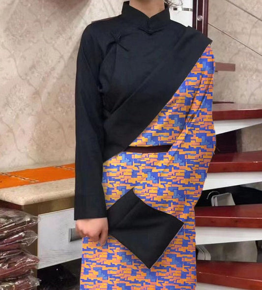 Tissu brocart de soie jacquard : robe chinoise mongole, robe tibétaine décorative