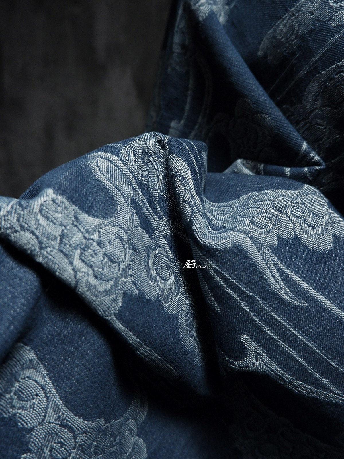 Jacquard Denim Fabric: 3D Woven Cotton, Upholstery & Sewing (65")