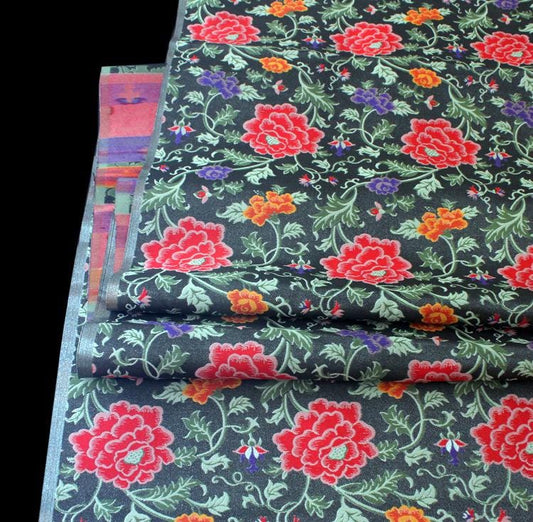 Floral Brocade Fabric: 56" Wide Jacquard Polyester, Cheongsam Qipao Material