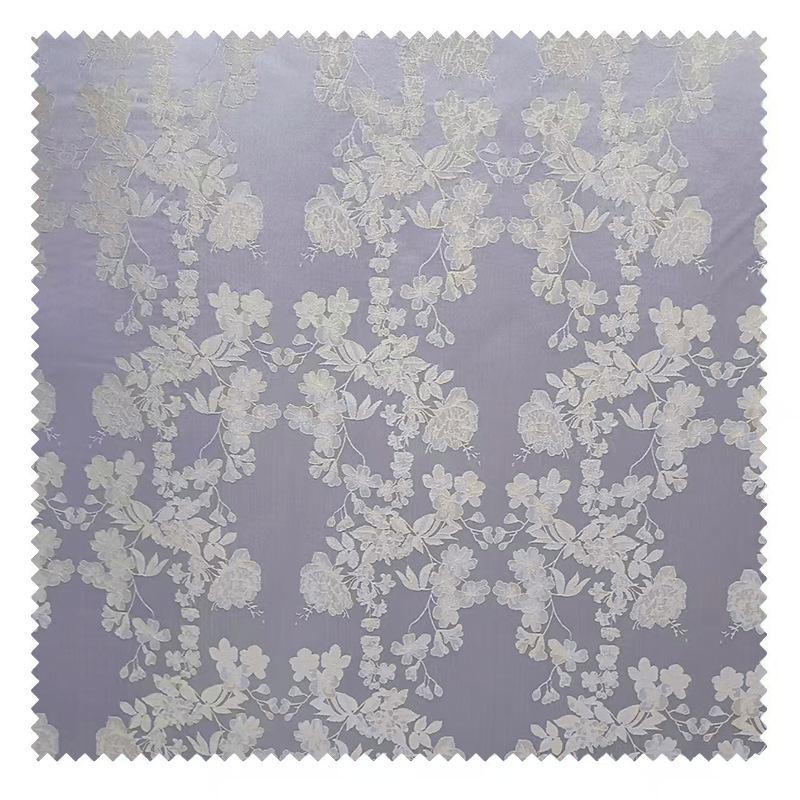Lilac Floral Brocade Fabric ��� Vintage Jacqua" Wide