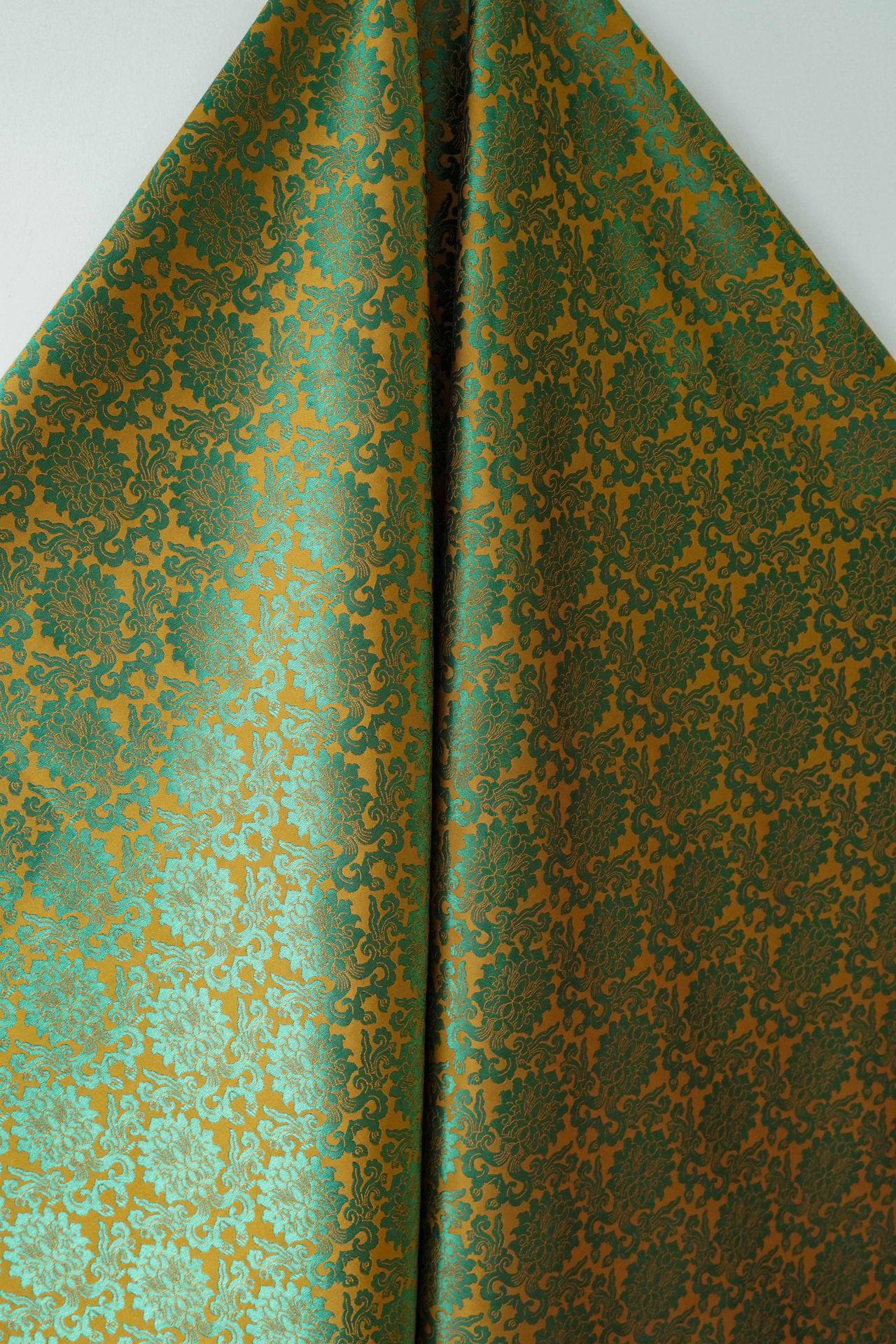 Passionflower Brocade Jacquard Fabric: Rayon Blend for Dressmaking & Crafts