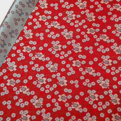 Red Floral Brocade Fabric: 47"W Chinese Cheongsam Sewing Material