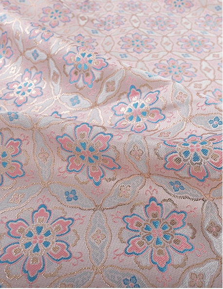 Floral Brocade Fabric: 59"W Dunhuang Baoxiang Style