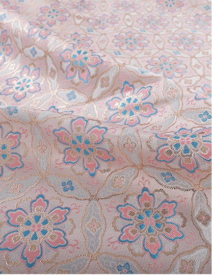 Floral Brocade Fabric: 59"W Dunhuang Baoxiang Style