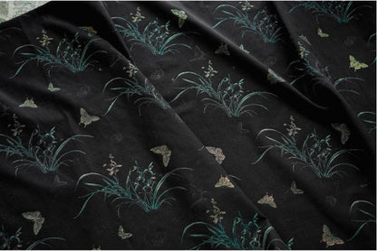 Butterfly Brocade Fabric: Japanese Silky Upholstery, Costume, Decor