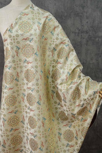 Song Brocade Fabric: Baoxiang Gold Thread Jacquard - Emperor Robe Style