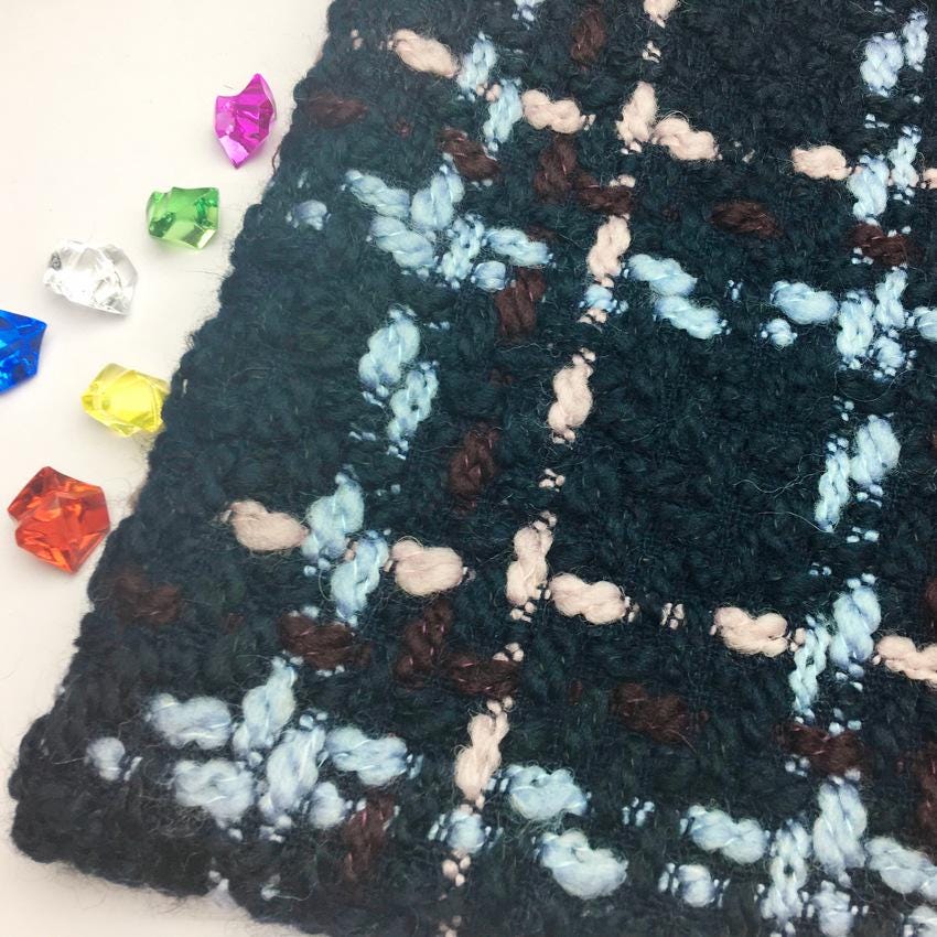 Coarse Woven Tweed Fabric: Sequin Sparkle Fashion Material, 59" Wide