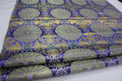 Lotus Tibetan Brocade Fabric: Silk Rayon Upholstery, 29"W