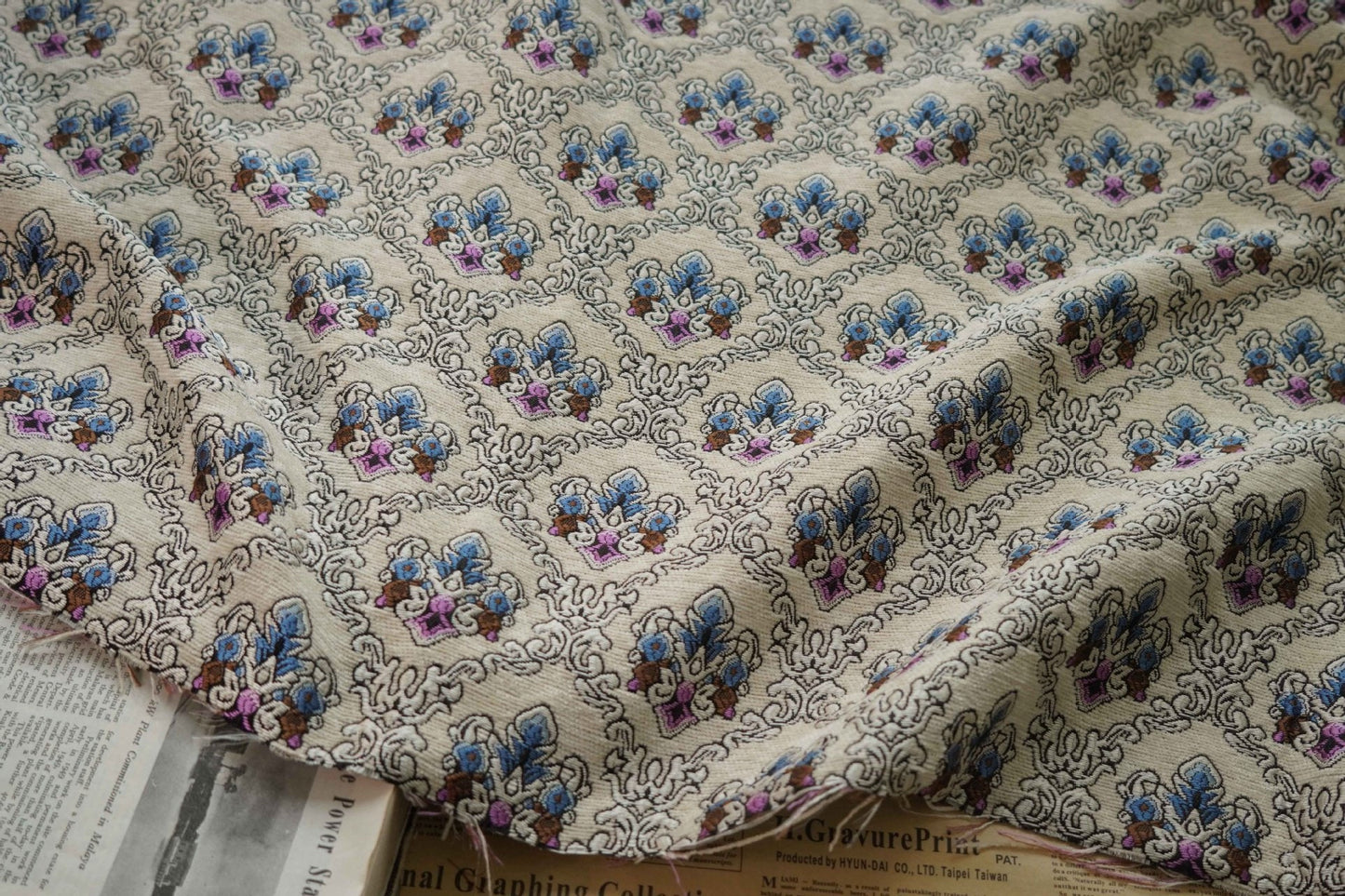 Chenille Upholstery Fabric: 60"W Palace Pattern Sewing Material