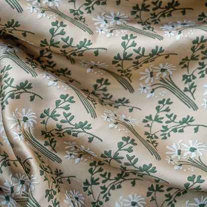 Floral Jacquard Fabric: Vintage Oil Painting Style, 55" Wide