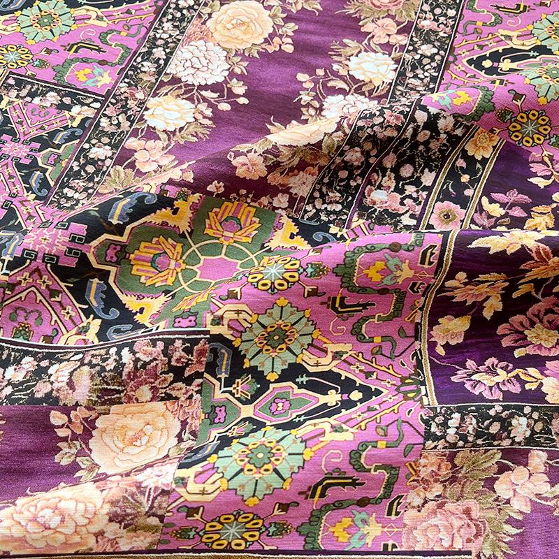 Tissu Tencel Ramie : imprimé kaléidoscope, matériel de couture - au mètre