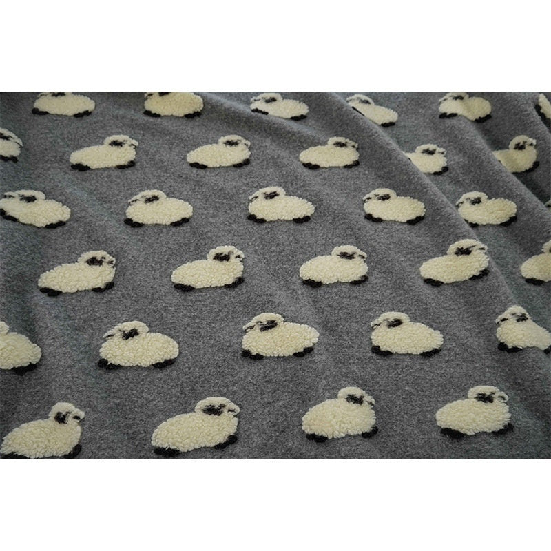 Grey Lamb Velvet Fabric: Plush Polyester Upholstery, 63" Wide - By The Yard
