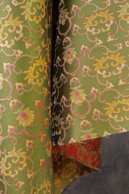 Oriental Brocade Jacquard Fabric, Classic Sichuan Weaving for Clothing & Crafts, 60"Wide