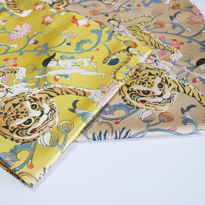Tiger Jacquard Brocade Fabric: Chinese Embroidery Satin (59" Width)