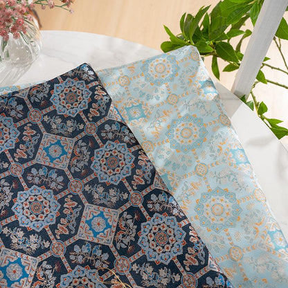 Tissu jacquard satiné brocart Song : style tibétain, matériau pour gilet Hanfu