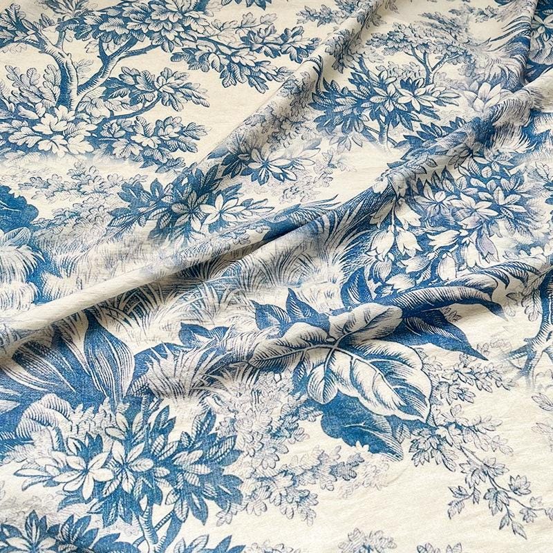 Bohemian Printed Cotton Tablecloth: 59" Wide Sustainable Fabric