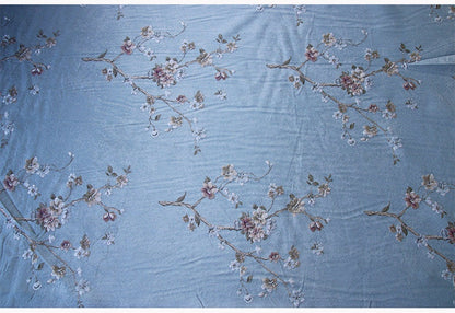 Tissu jacquard à motif floral : 145 cm de large, pour l’ameublement et la confection de costumes