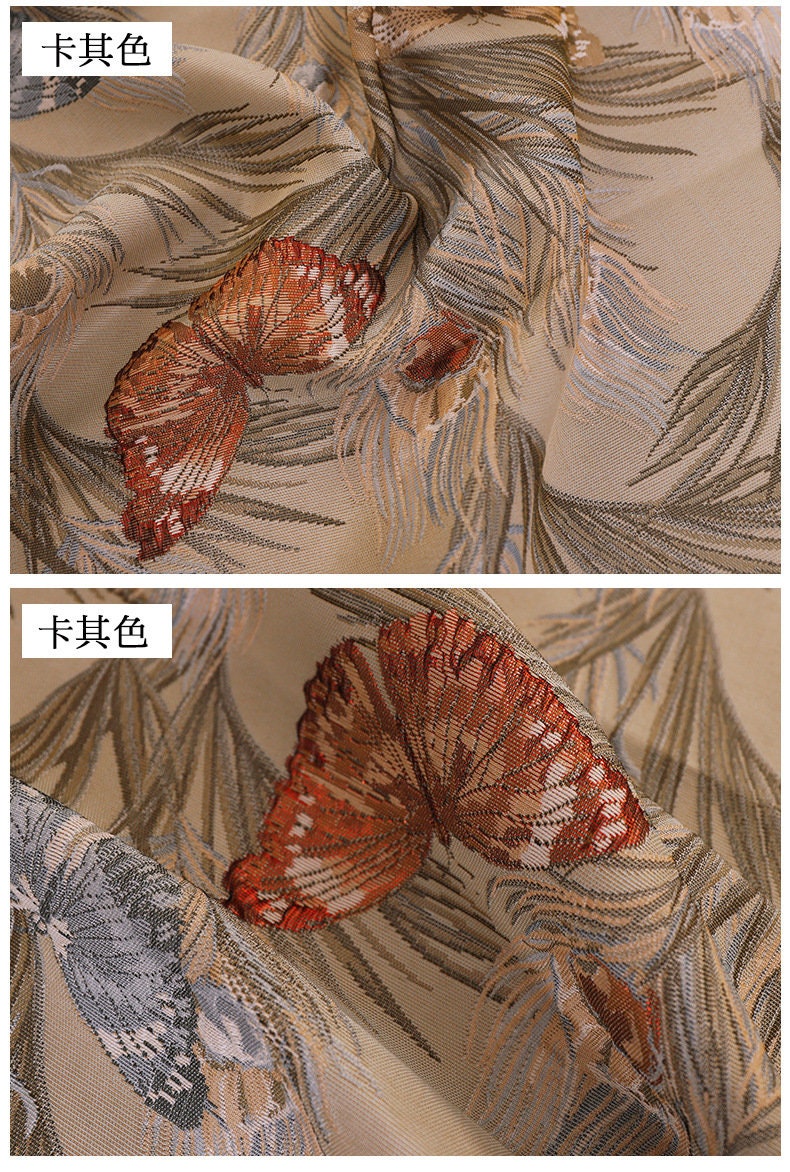 Butterfly Jacquard Fabric: 57"W Polyester Upholstery & Costume