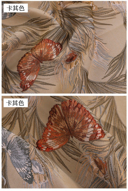 Butterfly Jacquard Fabric: 57"W Polyester Upholstery & Costume