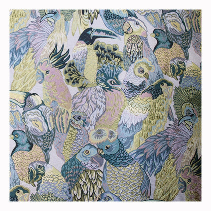 Tissu jacquard perroquet : tissu d’ameublement et de couture de créateur, 145 cm de large